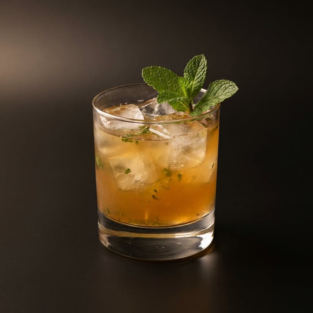 Modern Whiskey Smash Whiskey cocktail in a Rocks glass