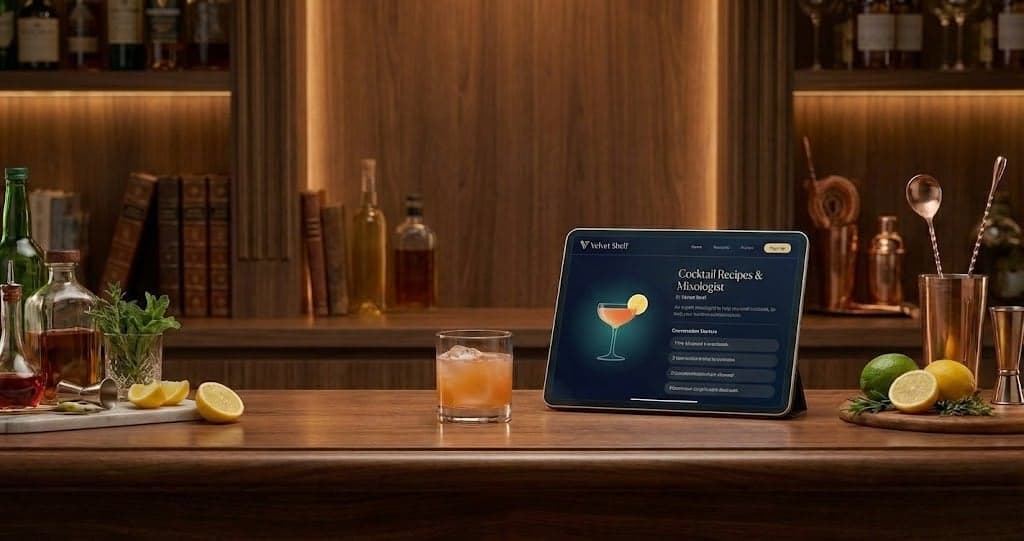 Meet 'Cocktail Recipes & Mixologist': The AI Bartender by Velvet Shelf