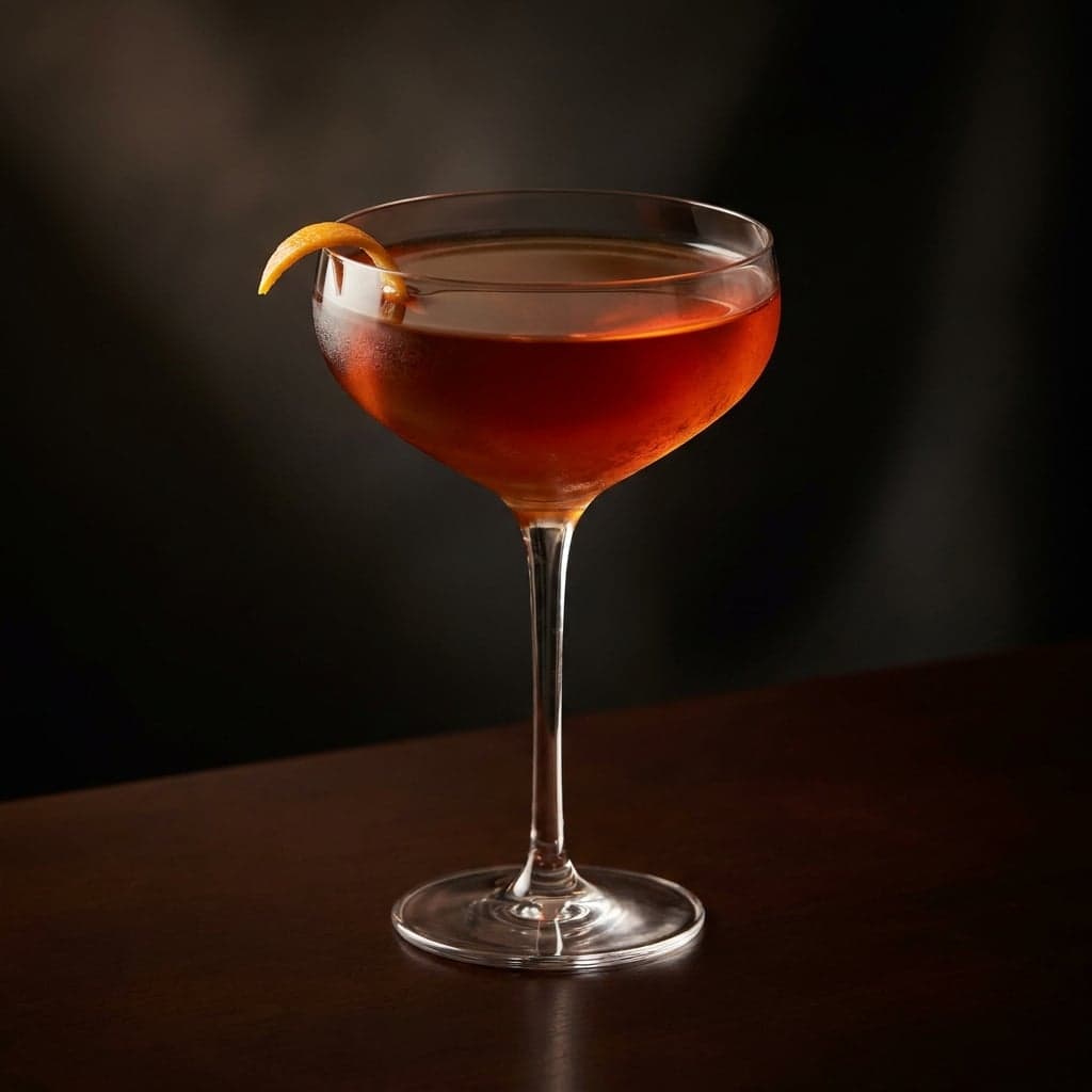 The Betsy Ross Brandy cocktail in a Coupe glass